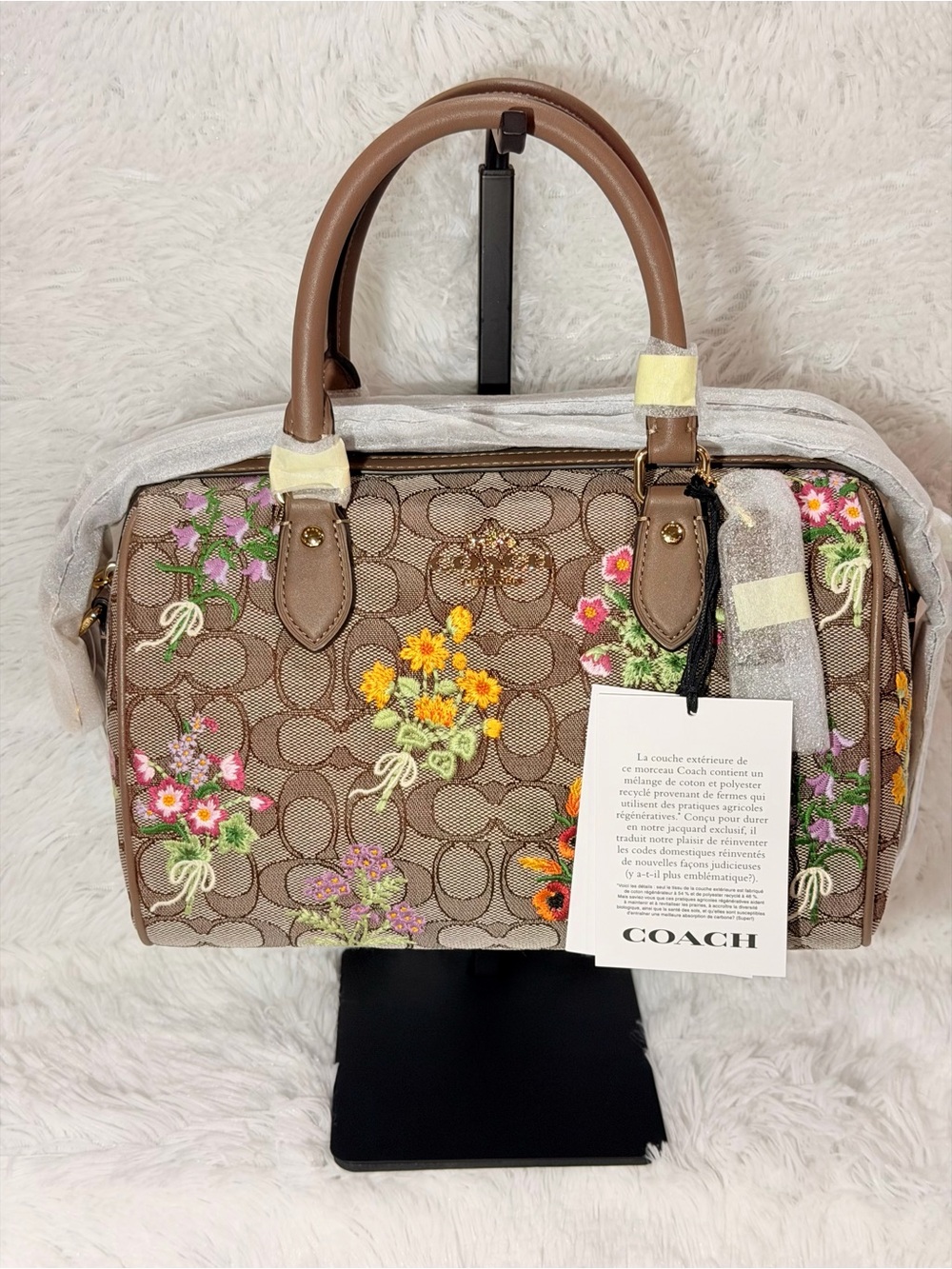 Coach Rowan Satchel Bag
In Signature Jacquard With Floral Embroidery NWT